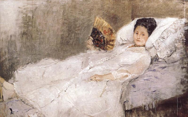 Berthe Morisot Portrait of Mrs Hubade oil painting image